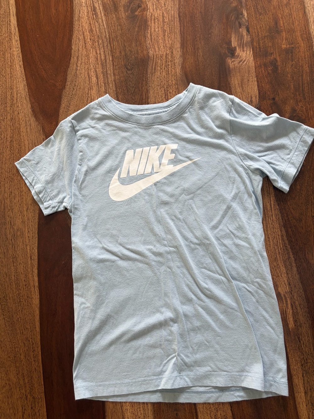Nike Light Blue Kids T-Shirt with White Logo